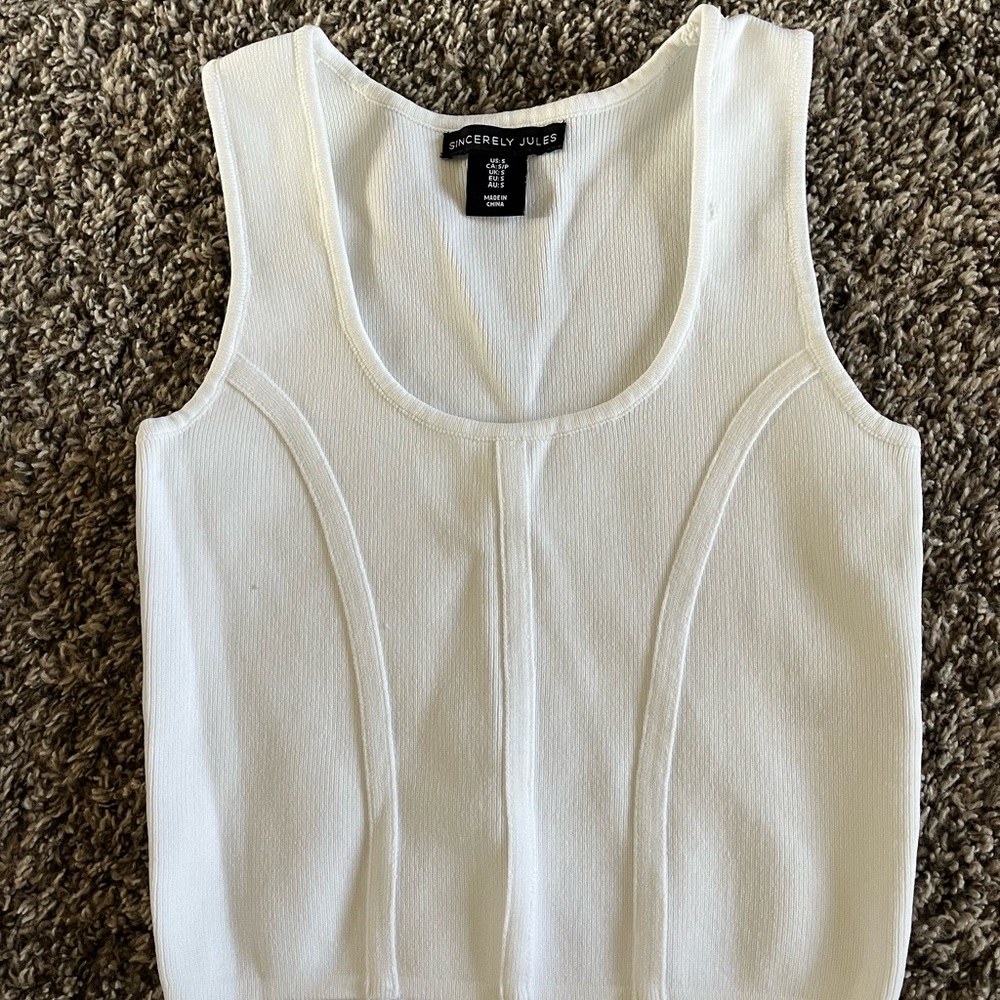 Sincerly Jules White Tank Top